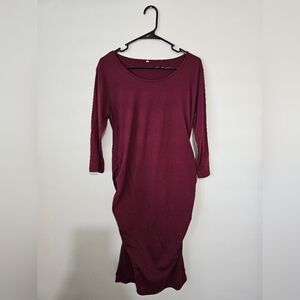 Maroon Maternity Dress; Large #Maternity #Pregnant #Pregnancy #Mom